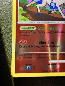 Pokemon Ponyta (Shiny) Arceus SH11 Reverse Holo Rare moderate play - Image 4