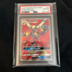 2018 Pokemon SM Celestial Storm Blaziken GX Full Art 153/168 PSA 10 - Image 1