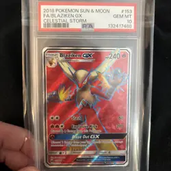 2018 Pokemon SM Celestial Storm Blaziken GX Full Art 153/168 PSA 10 - Image 5
