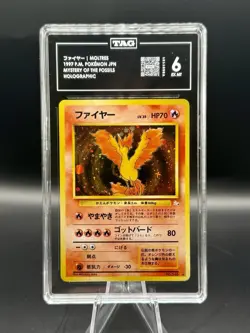 TAG 6 Moltres Holo #146 Pokemon Mystery of the Fossils Japanese Vintage 1997 - Image 1
