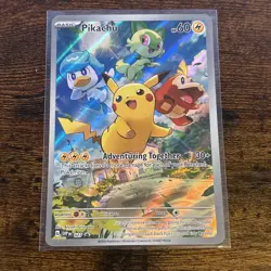 Pokemon Pikachu SVP 027 Black Star Promo Full Art Holo 60 HP 2023 English TCG - Image 1