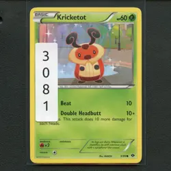 Pokemon TCG Kricketot 3/99 BW Next Destinies Regular Common Card EN-MP 2012 - Image 3