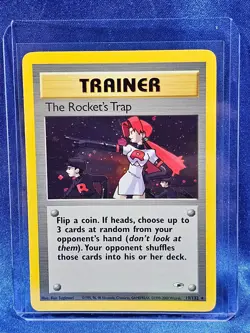 Pokemon TCG Rocket’s Trap Trainer Gym Heroes Holo 19/132 LP Card - Image 1