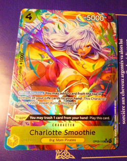One Piece English Card Game Holo Carte Charlotte Smoothie Alt Art OP03-110 En - Image 1
