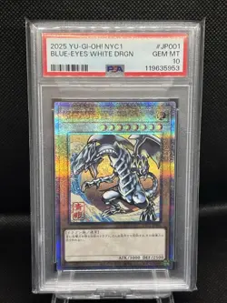 PSA 10 Blue-Eyes White Dragon Ukiyoe Edition 25th Anniversary Yugioh Card Japan - Image 1