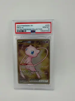 Pokemon 151 Mew ex Metal Promo 205/165 Hyper Rare Ultra Premium PSA 10 Gem Mint - Image 1