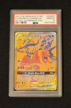 Pokemon 2021 Charizard & Reshiram Gx Promo #SM247 PSA 10 Gem Mint 2026 CERT - Image 1