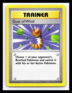 💥 GUST OF WIND | Pokemon TCG 1999 | (Shadowless Set) Non Holo Vintage # 93/102 - Image 1