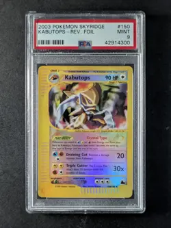 2003 Pokemon KABUTOPS #150/144 Skyridge Reverse Holo Secret Rare PSA 9 - Image 1