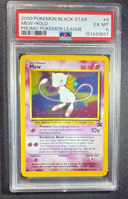 [PSA 6][HEAD SWIRL] 2000 POKEMON PROMO BLACK STAR 9 MEW HOLO POKEMON LEAGUE - Image 3
