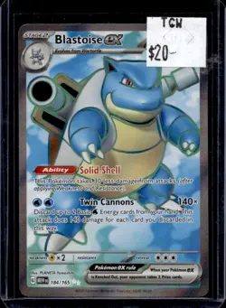 2023 Pokemon SV 151 Blastoise ex Ultra Rare #184/165 - Image 1