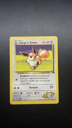 Lt. Surge's Eevee 51/132 Gym Challenge Regular Pokemon Card - Ungraded - Image 1