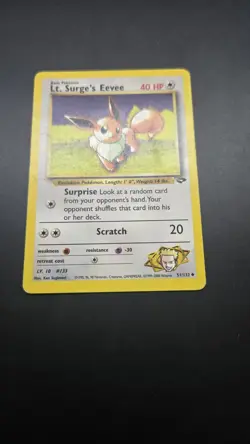 Lt. Surge's Eevee 51/132 Gym Challenge Regular Pokemon Card - Ungraded - Image 3