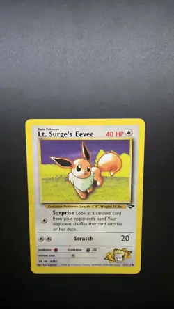 Lt. Surge's Eevee 51/132 Gym Challenge Regular Pokemon Card - Ungraded - Image 5