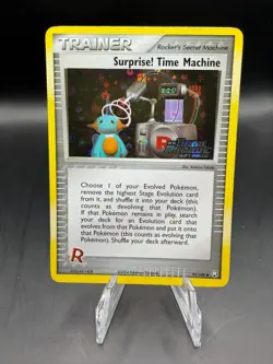 TCG POKEMON SURPRISE! TIME MACHINE HOLO EX TEAM ROCKET RETURNS STAMPED 91/109 - Image 1