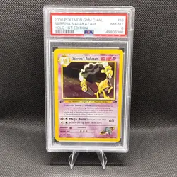 Pokemon Sabrina's Alakazam 1st Edition Holo Rare - PSA 8 - Image 1