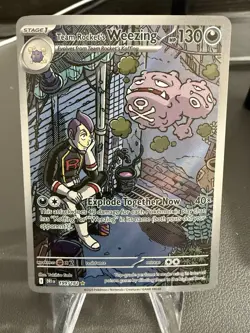 Team Rocket's Weezing ~ Pokemon Destined Rivals ~ Illustration Rare Holo 199/182 - Image 1