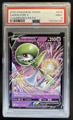 2020 Pokemon SWSH Champion's Path Gardevoir V Holo #016/073 PSA 9 - Image 1