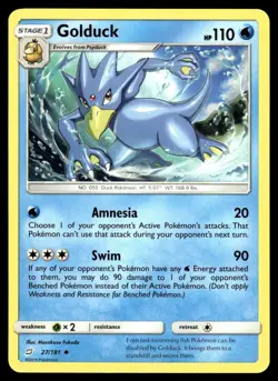 Golduck 27/181 Uncommon Team Up Pokemon NM - Image 1