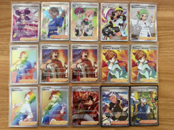 Lot of 15 Pokemon Full Art Trainers Pack Fresh Roller Skater Kindler Gym Trainer - Image 1