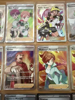 Lot of 15 Pokemon Full Art Trainers Pack Fresh Roller Skater Kindler Gym Trainer - Image 3