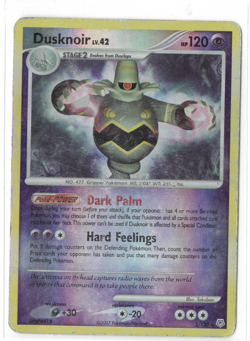 2007 Dusknoir Pokemon Diamond and Pearl Reverse Holo Rare 2/130 HP - Image 1
