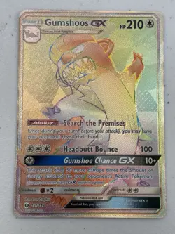 Gumshoos GX 157/149 Sun & Moon Base Set Rainbow Secret Rare Pokemon TCG NM - Image 1