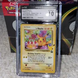 Pokemon Birthday Pikachu 24 Celebrations CGC 10 Gem Mint 2021 Slab - Image 1