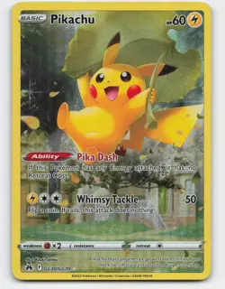 2023 Pokemon, Crown Zenith: Galarian Gallery, #CG30/CG70 Pikachu, Ultra Rare - Image 1