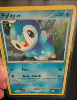 2007 Pokemon Piplup DP03 Black Star Promo Holo - Image 3