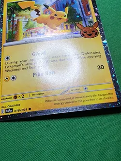 Pikachu 2024 Trick Or Trade Halloween Stamp Pokemon TCG Cosmos Holo Rare 018/091 - Image 4