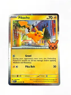 Pikachu - (Cosmos Holo) 018/091 Trick or Trade 2024 - NM - Pokemon TCG - SKUA029 - Image 1