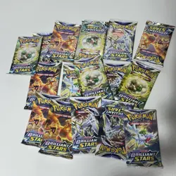 Pokemon Brilliant Stars Booster Pack 4x Sealed Packs Sword & Shield Random Art - Image 2