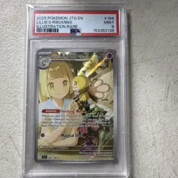 Lillie's Ribombee 164/159 PSA 9 Mint Pokemon Journey Together Illustration Rare - Image 1