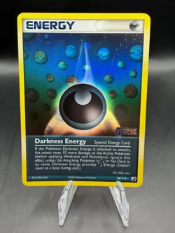 TCG POKEMON DARKNESS ENERGY HOLO UNSEEN FORCES STAMPED 96/115 - Image 1