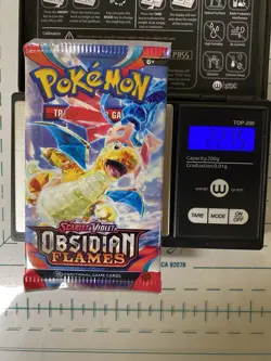 Pokemon Scarlet & Violet Obsidian Flames 22.75g Booster Pack Factory Sealed - Image 1