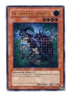 Yugioh! HP Destroyersaurus - FOTB-EN017 - Ultimate Rare - Unlimited Edition Heav - Image 1