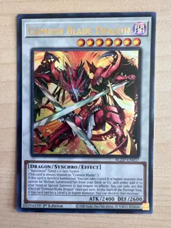 Yugioh Crimson Blade Dragon BLZD-EN037 Ultra Rare Blazing Dominion NM - Image 1
