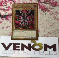 1x (M/NM) - Red-Eyes Black Dragon - MGED-EN003 - Gold Rare - 1st Edition YuGiOh - Image 1