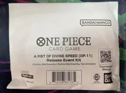 One Piece Card Game A Fist Of Divine Speed OP-11 Release Event Kit - Sealed - Image 1