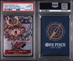 2022 One Piece Tony Tony Chopper 25th Anniversary PREM Card Coll #006 PSA 10 - Image 3
