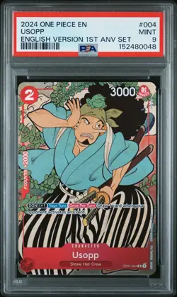 2024 ONE PIECE ENGLISH VERSION 1ST ANNIVERSARY SET #004 USOPP PSA 9 - Image 1