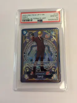 One Piece Sanji Special Alt Art Op11-119 PSA 10 - Image 1