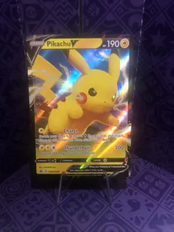 Pokemon Pikachu V Promo Card Holo SWSH061 Sword & Shield NM - Image 2