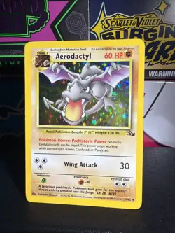 Pokemon TCG Aerodactyl Fossil Holo Rare Card 1/62 - Image 1
