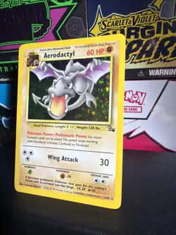 Pokemon TCG Aerodactyl Fossil Holo Rare Card 1/62 - Image 2