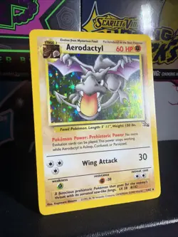Pokemon TCG Aerodactyl Fossil Holo Rare Card 1/62 - Image 3