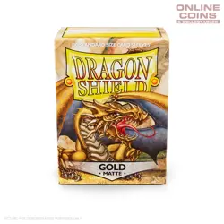 DRAGON SHIELD - MATTE Standard Card Sleeves GOLD Pack of 100 #AT-11006 - Image 1