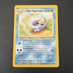 Pokemon TCG Light Vaporeon Neo Destiny Card 52/105 Unlimited Uncommon - Image 1