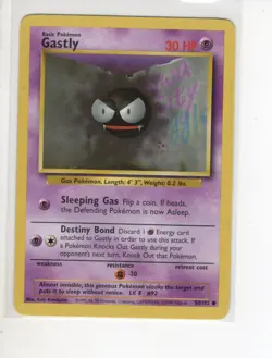 GASTLY BASE SET POKEMON CARD 50/102 LP - Image 1